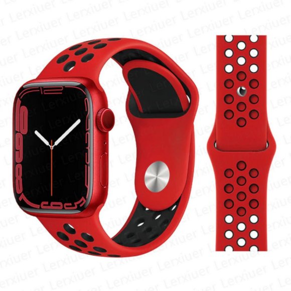 Apple Accessories - Sport Silicone Replacement Watch Strap for Apple Watch Series 8/7/6/5/4/…